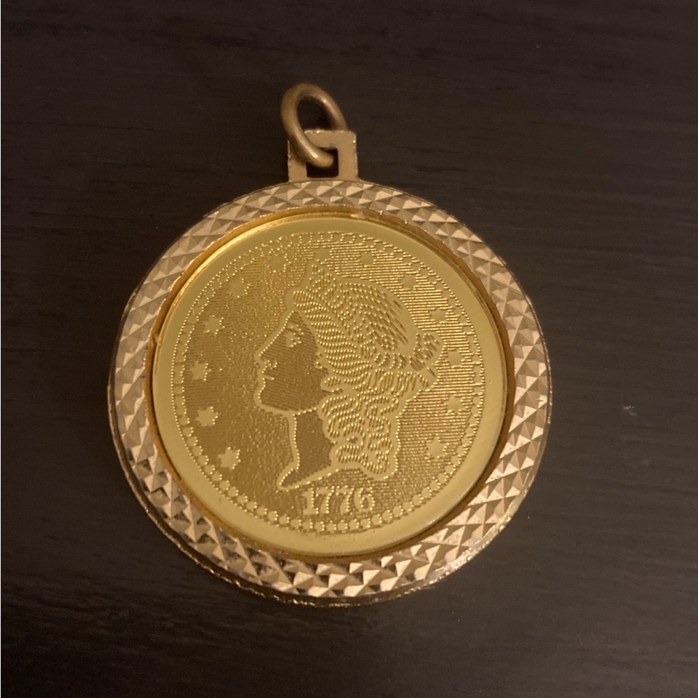 Vintage Reproduction of Twenty Dollar Bicentennial Gold Coin - 1776 Lady Liberty